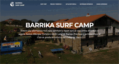 Desktop Screenshot of barrikasurfcamp.com